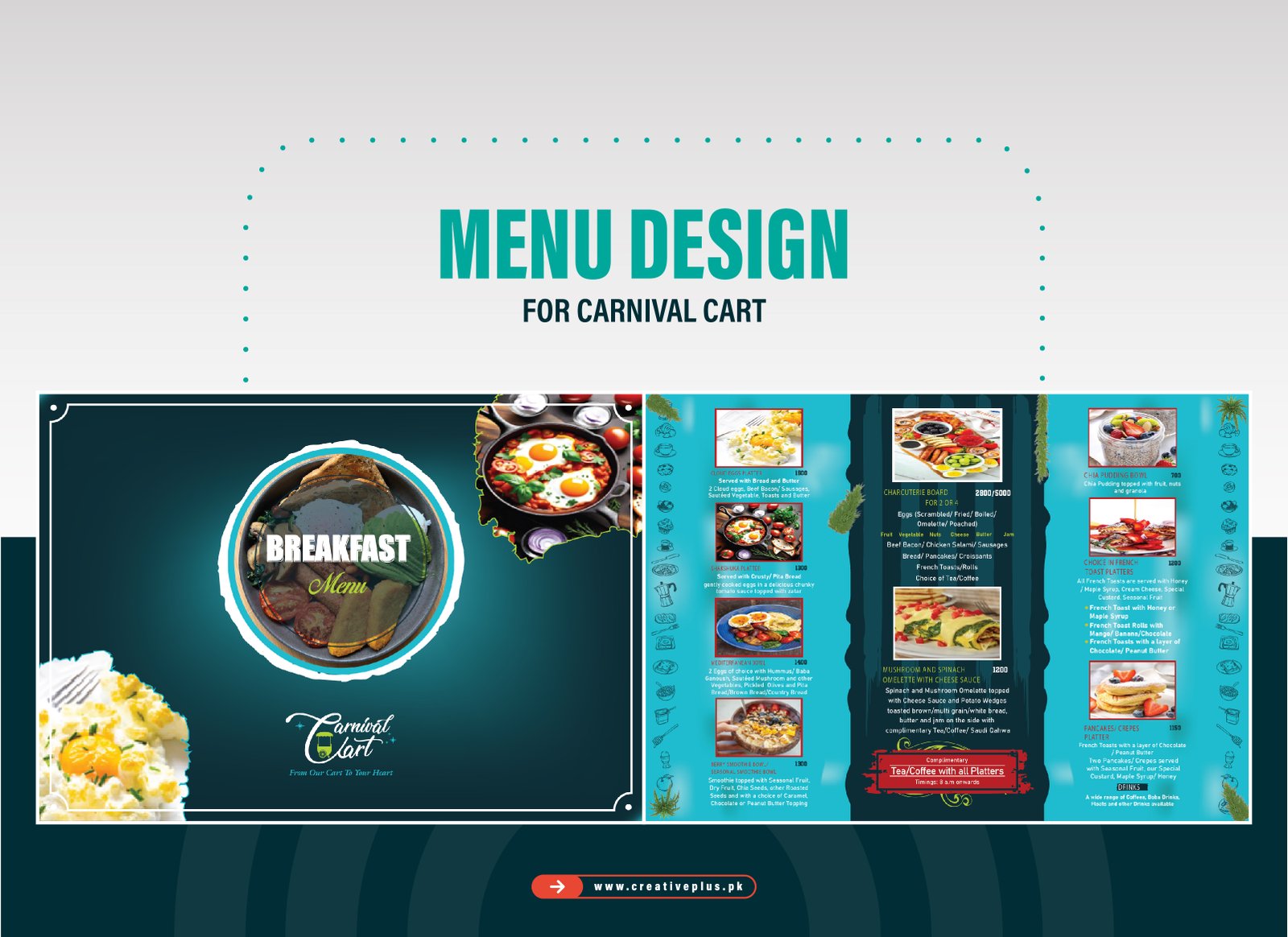 Menu Designed by Creative Plus
