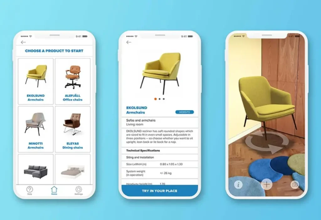 Digital product catalogue design displayed on a screen with organized product images and descriptions